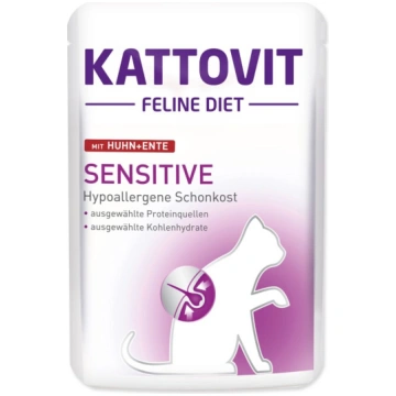 Kattovit sensitive ar vistu un pīli mitrā barība k