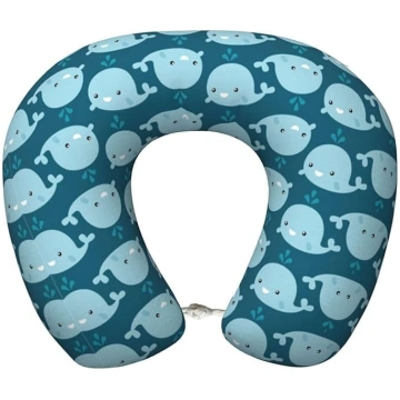 UVBDF Cartoon Whale Background Ergonomisks ceļojum
