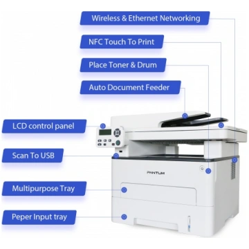Pantum Printer Pantum M7100DW, Monochrome, Laser, 