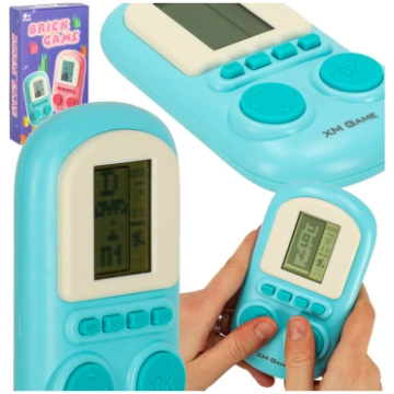 Pārnēsājama retro elektroniskā spēļu konsole, zila