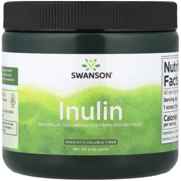 Swanson Vitamins, Inulin, Prebiotic Soluble Fiber,