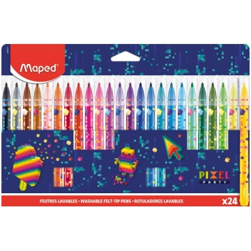 Flomāsteri MAPED "Pixel Party" 2.8mm 24 krāsas
