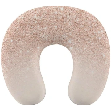 JZemdybill Ceļojumu spilvens Rose Gold Faux Glitte