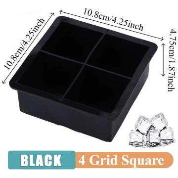 4/6/8Grid Ice Ball Maker Silicone Ice Cube Mold Tr