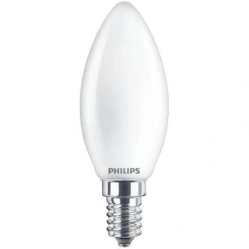 PHILIPS Spuldze Philips LED. B35. silti balta. E14