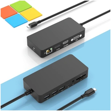 Microsoft Surface Thunderbolt 4 doks ar trim displ
