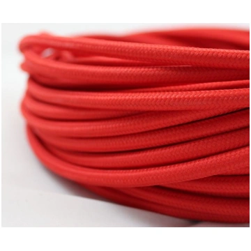 Cavo elettrico tondo tessuto rosso GARENERGIE