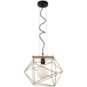 Lampadario a sospensione geometrico in metallo ner
