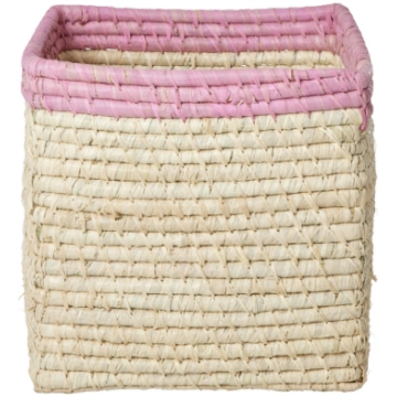 Rice - Raffia Basket without Handles in Nature wit