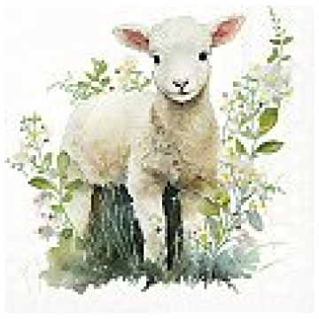Salvetes dekupāžai "Lamb", 33x33cm, 2 gab