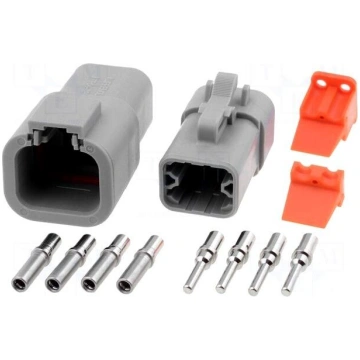 Connector: wire-wire | ATP | plug | male + female