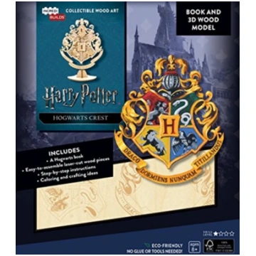Harry Potter Hogwarts Crest 3D Wood Model Bookshop