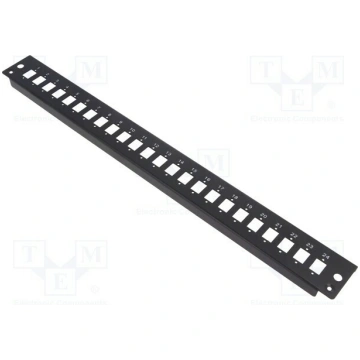 Patch panel; fiber optic; rack; Standard: 19"; bla