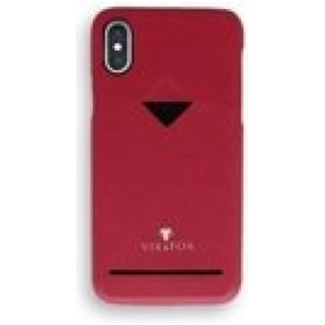 Vixfox Card Slot Back Shell for Iphone X/XS ruby r