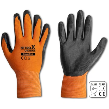 Darba cimdi Nitro, oranža krās., 10