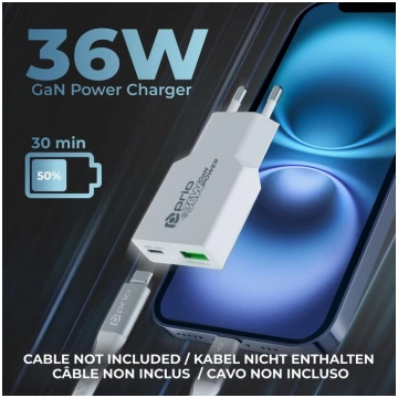 Prio prio 36W GaN strāvas lādētājs PD PPS (USB C) 