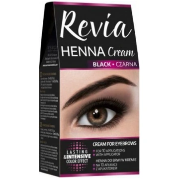Uzacu hennas krāsa Verona Revia Black, 15 ml