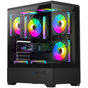 DarkFlash C365 computer case (black) + 5 fans C365