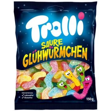 TROLLI Saure Glühwürmchen želejas konfektes 150g