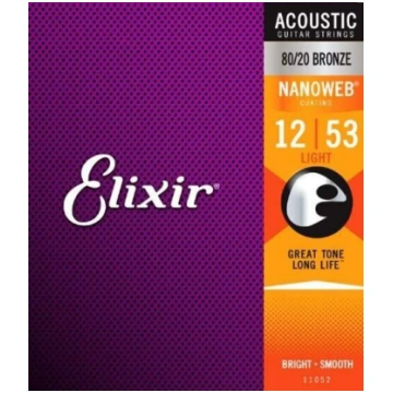 Stīgas ak. ģitārai Elixir 11052 0.012-0.053 Bronze