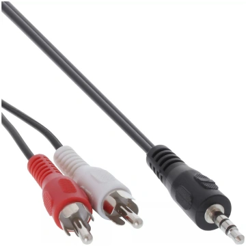Audio kabelis 2x RCA male / 3.5mm Stereo male 2m I