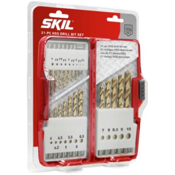 21PCS TITANIUM COATED HSS DRILL BIT SET 2610S00918