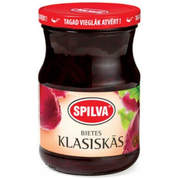 Marinētas bietes klasiskās 570g (330g), Spilva