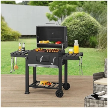casa.pro Arnad grils ar vāku BBQ grils uz kokoglēm