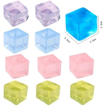 Cube Ice Shaped Fidget Toy Square Stress Easing Ba