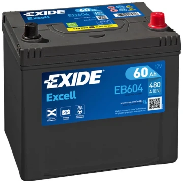 Akumulators EB604 EXIDE EXCELL 60AH 230X173X222 -/