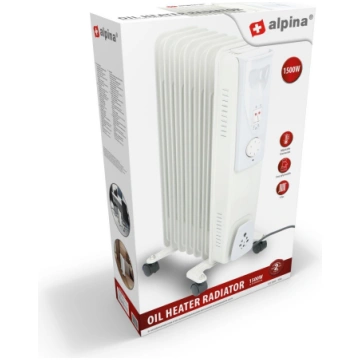 Eļļas sildītājs Alpina 7 fins, 1500 W