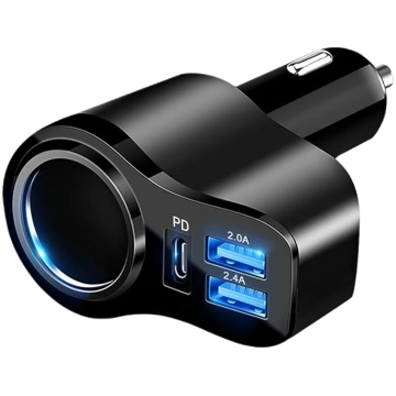 168 W cigarešu aizdedzinātāja USB C sadalītājs - 4