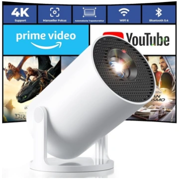 Mini projektors ar 4K atbalstu, integrēta „2026 Pr