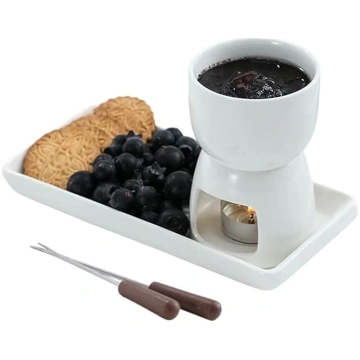 Šokolādes Fondue komplekts Keramiskais šokolādes s