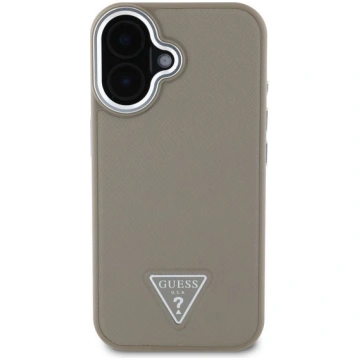 Guess PU Grained Triangle Logo MagSafe Case Aizsar