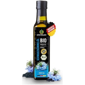 Kräuterland - organiskā melnā ķimeņu eļļa 250 ml,