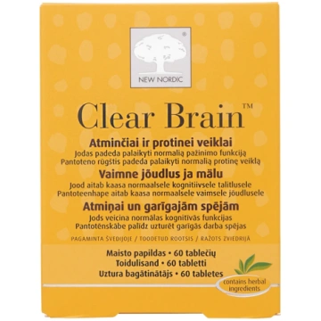 New Nordic Clear Brain, 60 tabletes
