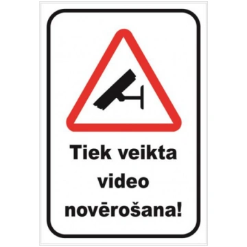 Uzlīme "Videonovērošana" 15x20cm Cits