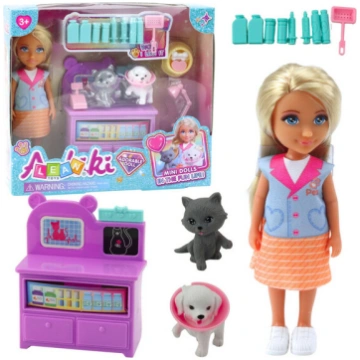 Mini lelle veterinārārste Ankiki ar dzīvniekiem un