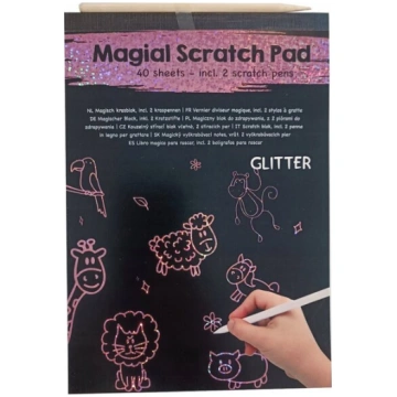 GLITTER PINK burvju blociņš A5 bloknots + 2 pildsp