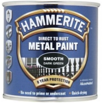 Hammerite PAINT HAMMERITE GREEN SATIN 250ML 150889