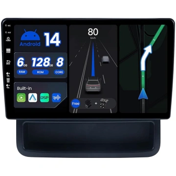 6G + 128G Octa Core Android 14 IPS 9 collu autorad