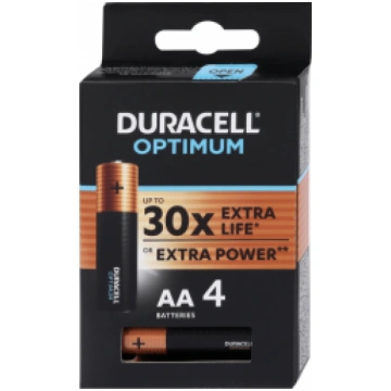 Duracell Optimum AA Alkaline Baterijas 4gab (50003