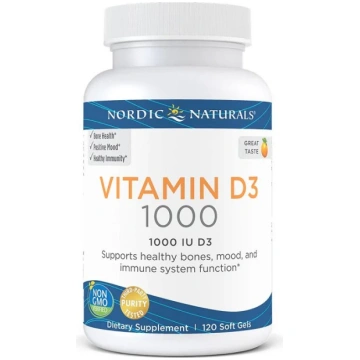Nordic Naturals D3 vitamīns, 1000 SV Apelsīns - 12