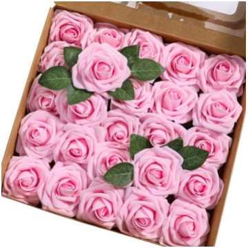 Mākslīgās rozes 25gb B19, rozā
