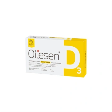 OILESEN, D3 vitamīns, 80 kapsulas Valentis
