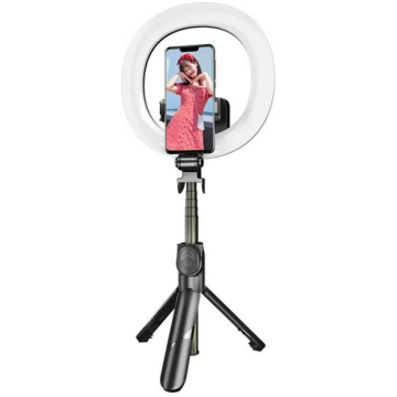 Selfie stick/ tripod Puluz with LED light ring TBD