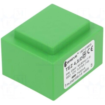 Transformer: encapsulated | 4.5VA | 230VAC | 12V |