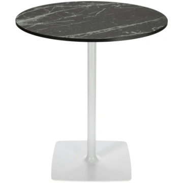 New Square Table- Round Top Compact HPL 12 mm