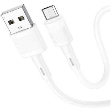 Hoco X83 USB to Micro USB Data Cable 2.4A 1m, Whit